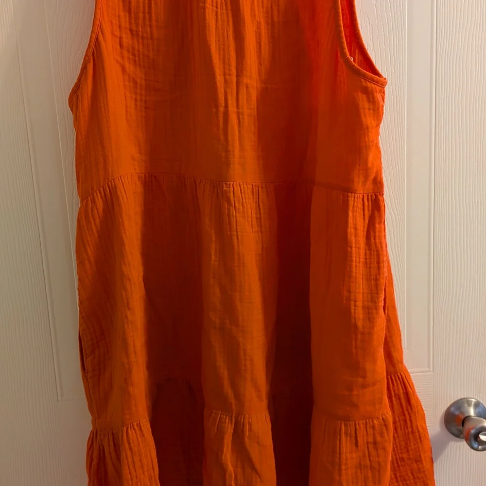 Universal Thread Orange Sleeveless Sundress - Picture 3 of 4